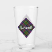 Clan MacDonald von Clanranald Tartan Glass Glas (Rückseite)