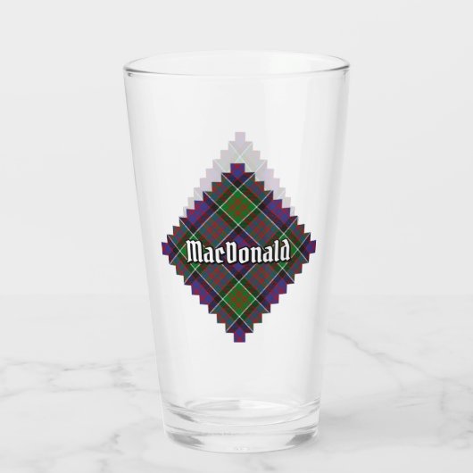 Clan MacDonald von Clanranald Tartan Glass Glas (Rückseite)