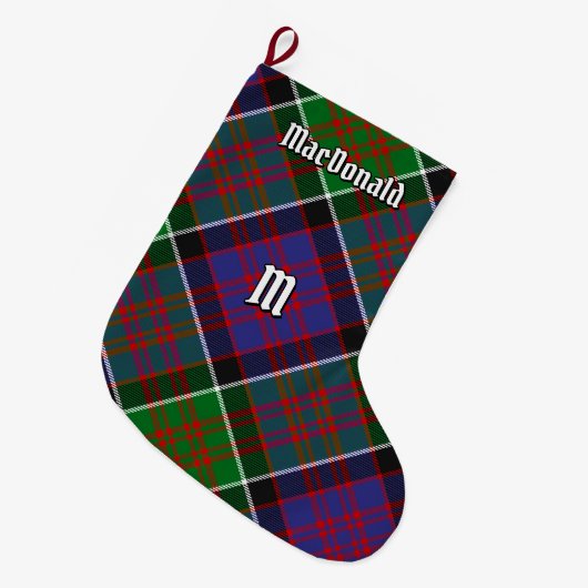 Clan MacDonald von Clanranald Tartan Großer Weihnachtsstrumpf (Vorderansicht (hängend))