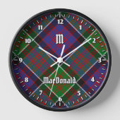 Clan MacDonald von Clanranald Tartan Large Clock Uhr (Vorderseite)