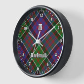 Clan MacDonald von Clanranald Tartan Large Clock Uhr (Winkel)
