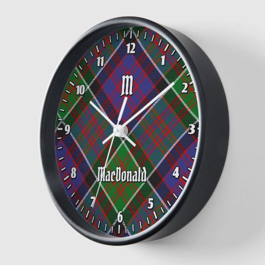 Clan MacDonald von Clanranald Tartan Large Clock Uhr (Winkel)