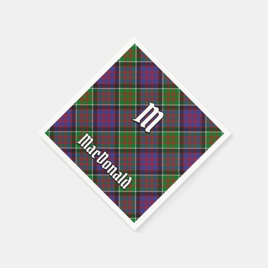 Clan MacDonald von Clanranald Tartan Napkins Serviette (Ecke)