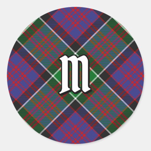 Clan MacDonald von Clanranald Tartan Runder Aufkleber (Vorderseite)