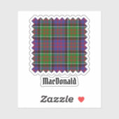 Clan MacDonald von Clanranald Tartan Sticker (Blatt)