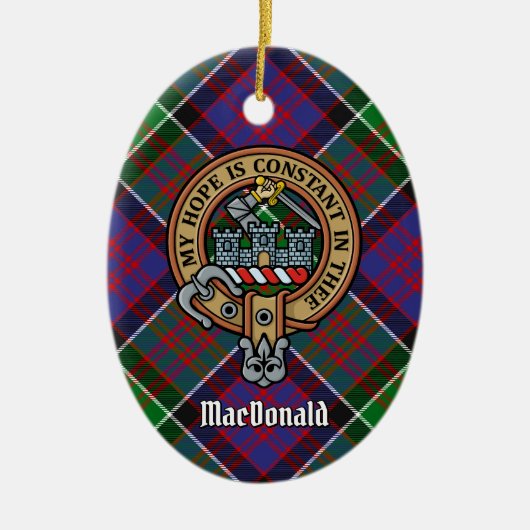 Clan MacDonald von Clanranald Wappen Keramik Ornament (Vorne)