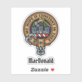 Clan MacDonald von Clanranald Wappen Sticker (Blatt)