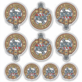Clan MacDonald von Clanranald Wappen Sticker Set (Vorderseite)