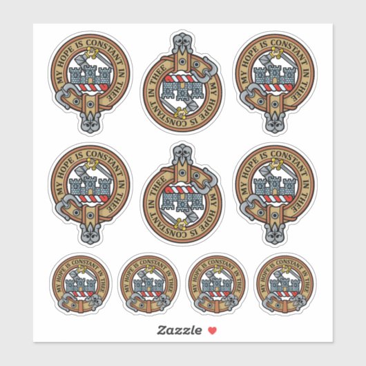 Clan MacDonald von Clanranald Wappen Sticker Set (Blatt)