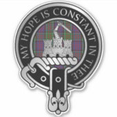 Clan MacDonald von Clanranald Wappen & Tartan Aufkleber (Vorderseite)
