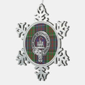 Clan MacDonald von Clanranald Wappen & Tartan Schneeflocken Zinn-Ornament (Rechts)