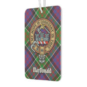 Clan MacDonald von Clanranald Wappen über Tartan Autolufterfrischer (Links)