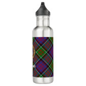 Clan MacDonald von Clanranald Wappen über Tartan Edelstahlflasche (Rechts)
