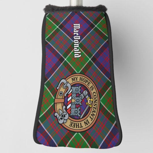 Clan MacDonald von Clanranald Wappen über Tartan Golf Headcover (Rotieren 90)