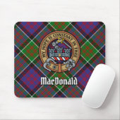 Clan MacDonald von Clanranald Wappen über Tartan Mousepad (Mit Mouse)