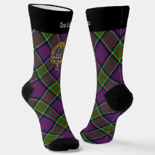 Clan MacDonald von Clanranald Wappen über Tartan Socken