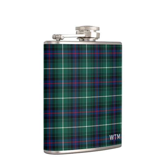 Clan MacDonald von der Isles Tartan Monogram Flachmann (Rechts)