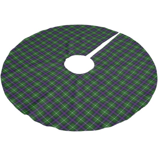 Clan MacDonald von der Isles Tartan Polyester Weihnachtsbaumdecke (Schrägansicht)