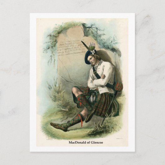 Clan MacDonald von Glencoe Postkarte (Vorderseite)