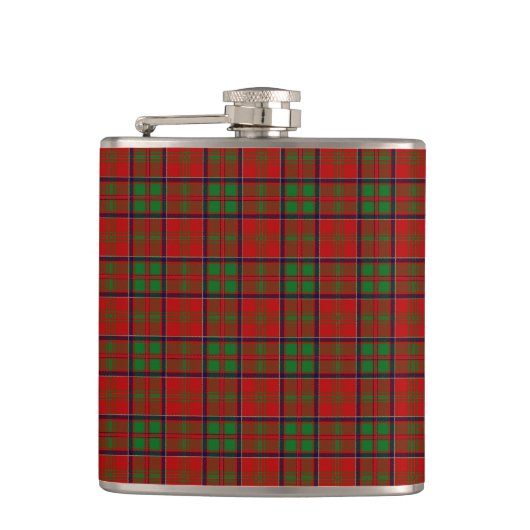 Clan MacDonald von Glencoe Tartan Flachmann (Vorderseite)