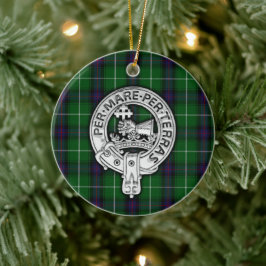 Clan MacDonald von Isles Wappen & Tartan Keramik Ornament