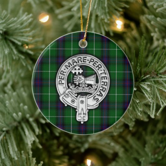 Clan MacDonald von Isles Wappen & Tartan Keramik Ornament (Baum)