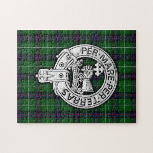 Clan MacDonald von Isles Wappen & Tartan Puzzle (Horizontal)