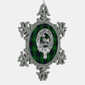 Clan MacDonald von Isles Wappen & Tartan Schneeflocken Zinn-Ornament (Links)