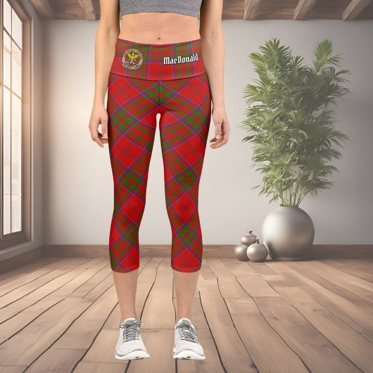 Clan MacDonald von Keppoch Tartan Capri Leggings