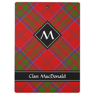 Clan MacDonald von Keppoch Tartan Clipboard Klemmbrett