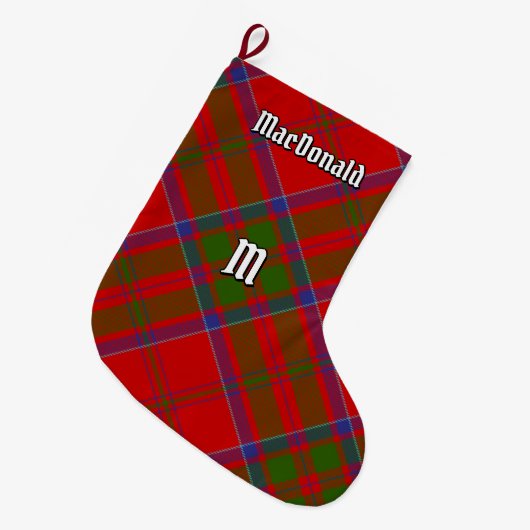 Clan MacDonald von Keppoch Tartan Großer Weihnachtsstrumpf (Vorderansicht (hängend))