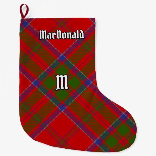 Clan MacDonald von Keppoch Tartan Großer Weihnachtsstrumpf (Vorderseite)