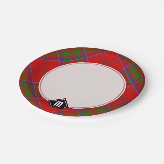 Clan MacDonald von Keppoch Tartan Paper Tellers Pappteller (Schrägansicht)