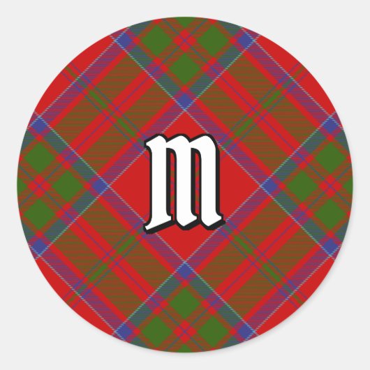 Clan MacDonald von Keppoch Tartan Runder Aufkleber (Vorderseite)