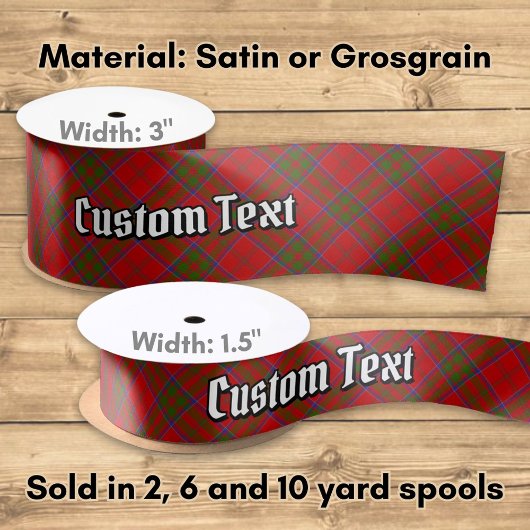 Clan MacDonald von Keppoch Tartan Satin Ribbon Satinband