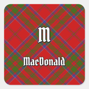 Clan MacDonald von Keppoch Tartan Square Sticker