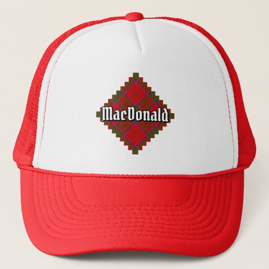 Clan MacDonald von Keppoch Tartan Trucker Hat Truckerkappe (Vorderseite)