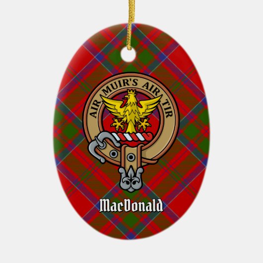Clan MacDonald von Keppoch Wappen Keramik Ornament (Vorne)
