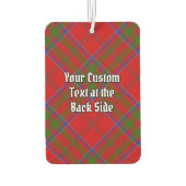 Clan MacDonald von Keppoch Wappen über Tartan Autolufterfrischer (Rückseite)