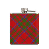 Clan MacDonald von Keppoch Wappen über Tartan Flachmann (Rückseite)