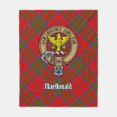Clan MacDonald von Keppoch Wappen über Tartan Fleecedecke (Vorderseite)