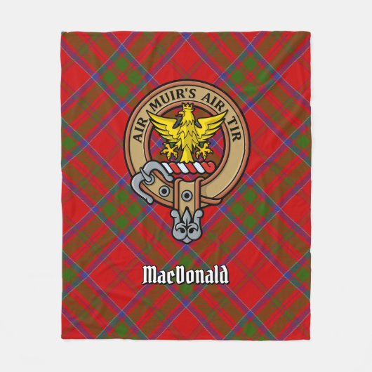 Clan MacDonald von Keppoch Wappen über Tartan Fleecedecke (Vorderseite)