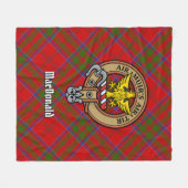 Clan MacDonald von Keppoch Wappen über Tartan Fleecedecke (Vorderseite (Horizontal))