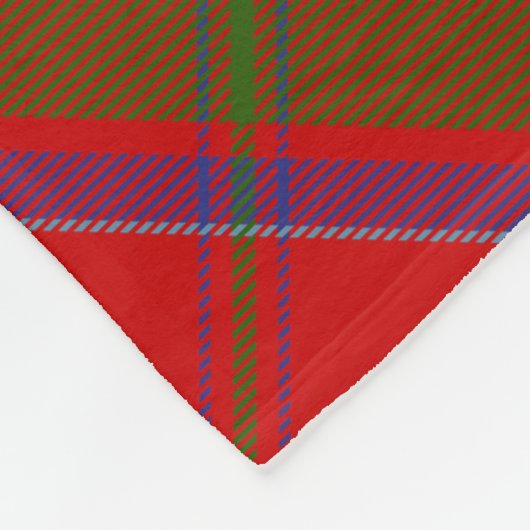 Clan MacDonald von Keppoch Wappen über Tartan Fleecedecke (Ecke)