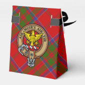 Clan MacDonald von Keppoch Wappen über Tartan Geschenkschachtel (Rückseite)