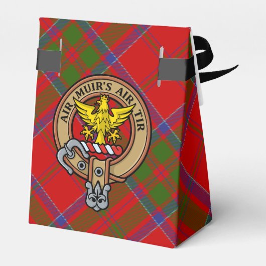 Clan MacDonald von Keppoch Wappen über Tartan Geschenkschachtel (Rückseite)