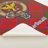 Clan MacDonald von Keppoch Wappen über Tartan Sherpadecke (3/4)