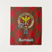 Clan MacDonald von Keppoch Wappen über Tartan Wandteppich (Vorderseite)