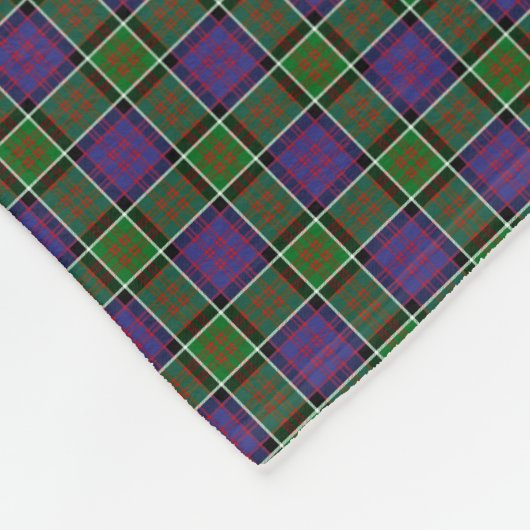 Clan MacDonald von Ranald Tartan Fleecedecke (Ecke)