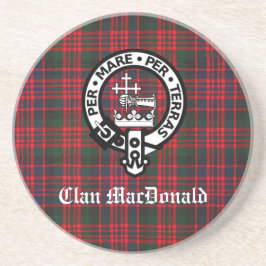 Clan MacDonald Wappen & Modern Tartan Getränkeuntersetzer